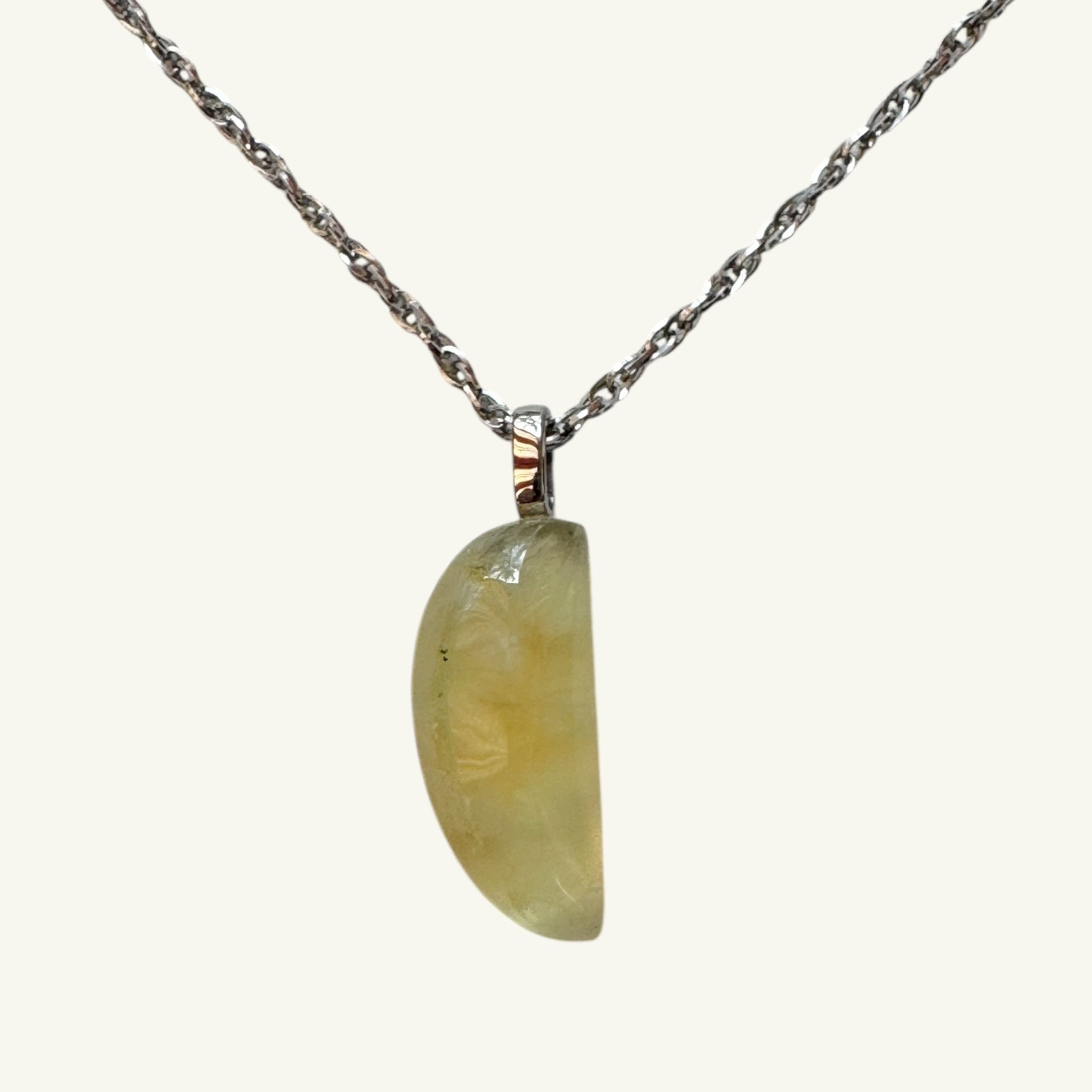 Collana prehnite 37x16 mm Sharifa Crystals